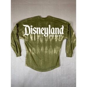 Disney Spirit Jersey Disneyland Resort Olive Green Long Sleeve Oversized Shirt S